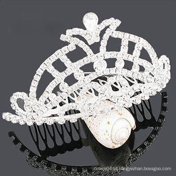 Atacado cristal de cabelo acessórios tiara plástico barrette